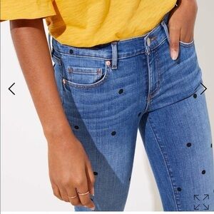Loft Polka Dot Modern Skinny Jeans